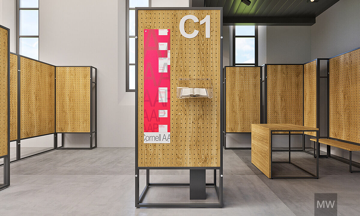 exemplu element modular, design interior muzeu, structura metalica si panouri pregaurite de lemn exemplu element modular, design interior muzeu, structura metalica si panouri pregaurite de lemn