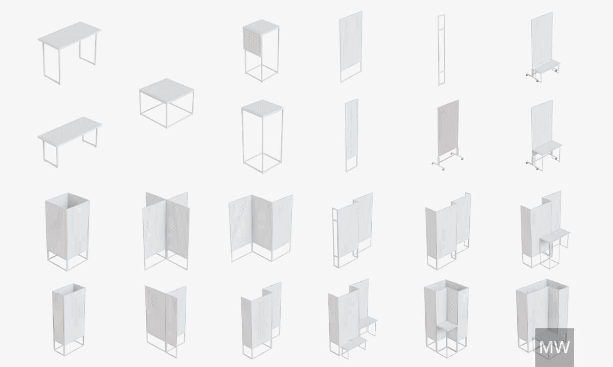 exemple de elemente ce se pot realiza din sistemul modular conceput pentru spatiu expozitional exemple de elemente ce se pot realiza din sistemul modular conceput pentru spatiu expozitional