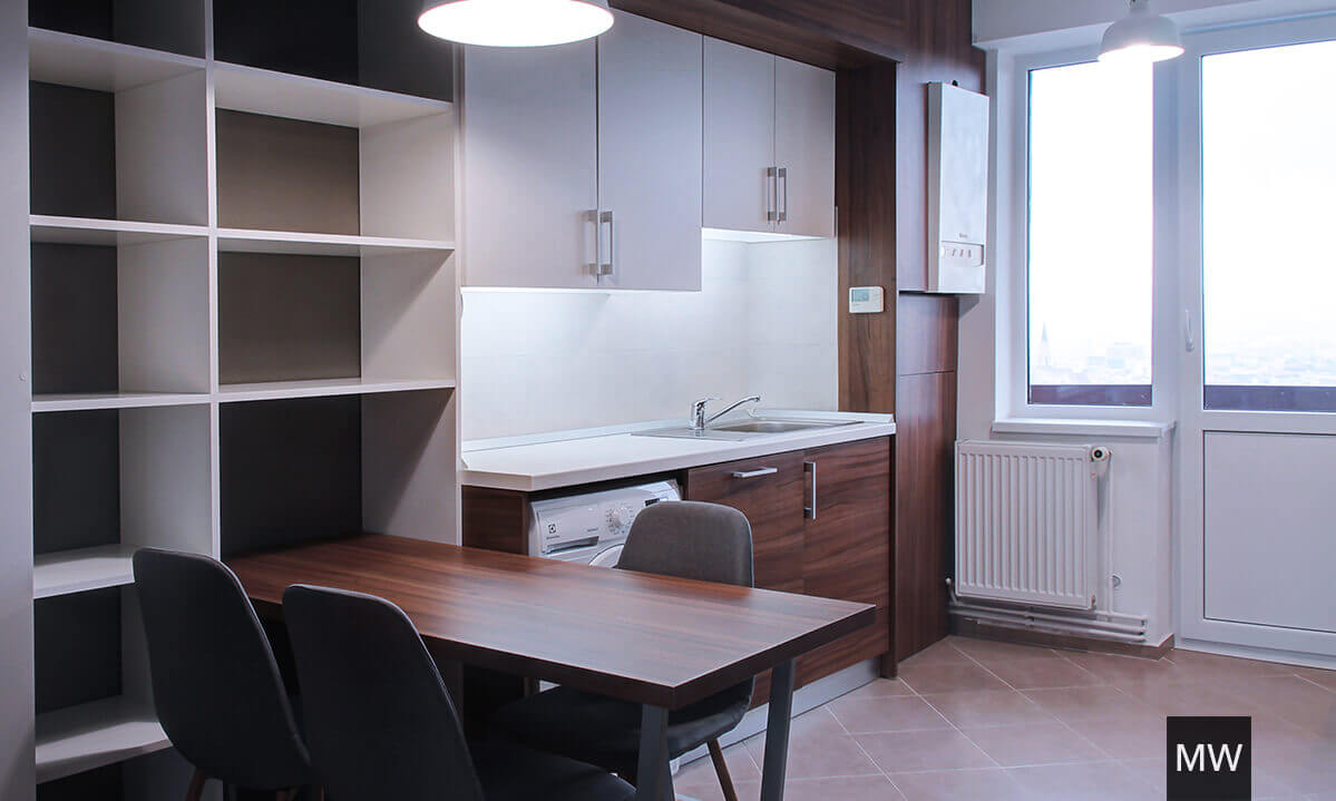 poza bucatarie apartament de inchiriat, proiect de design unde functionalitatea era in prim plan poza bucatarie apartament de inchiriat, proiect de design unde functionalitatea era in prim plan