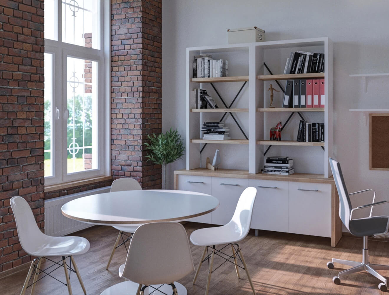 pagina coperta la proiectul de design interior birou pentru Szent Cecilia Korus