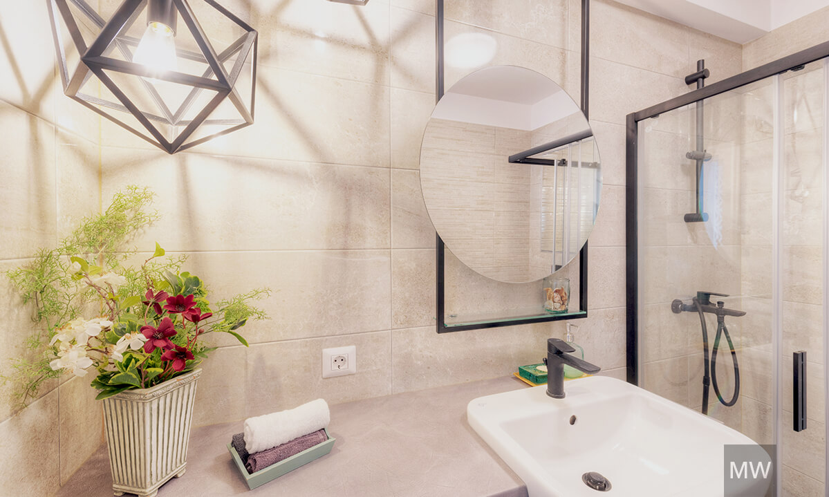 design interior casa, design baie, structura metalica custom, oglinda, faianta alba, corpuri de iluminat eglo design interior casa, design baie, structura metalica custom, oglinda, faianta alba, corpuri de iluminat eglo