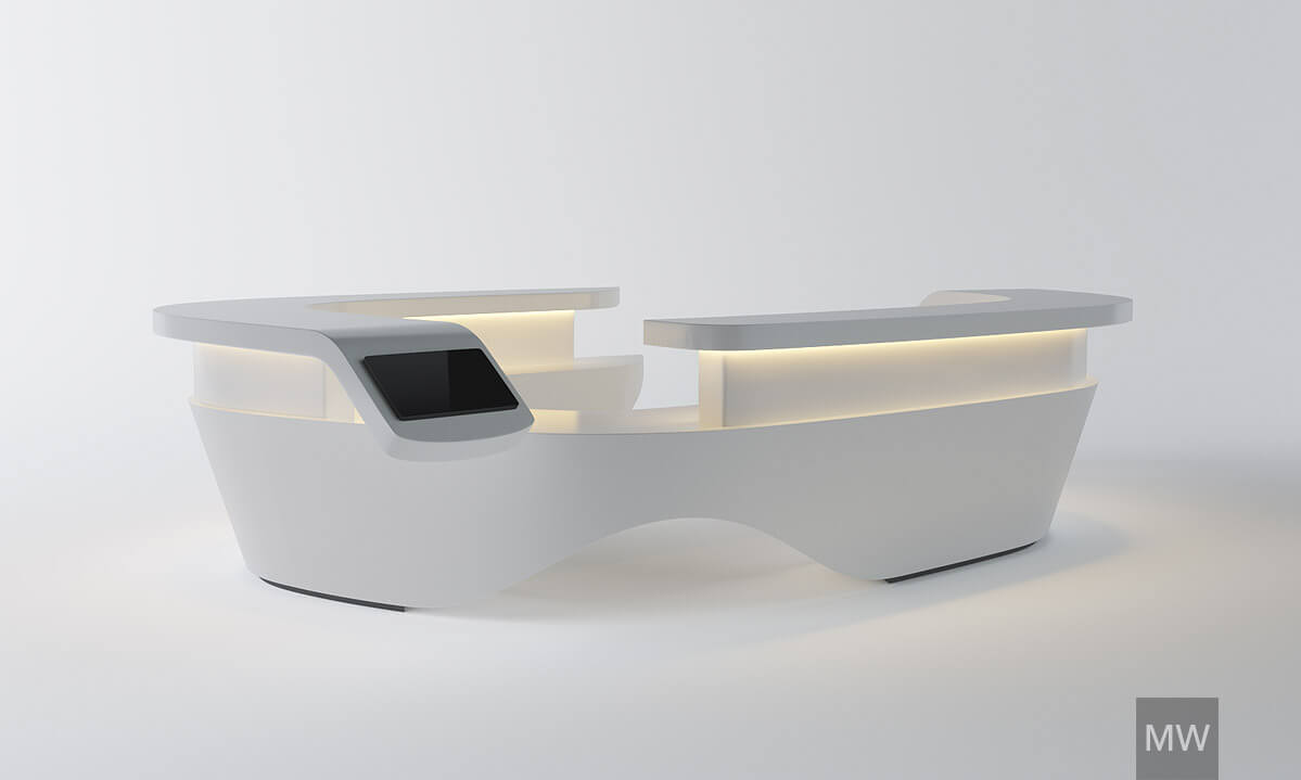 Punct Info corian 3d rendering most wanted design trend furniture Pinct Info Corian design obiecte