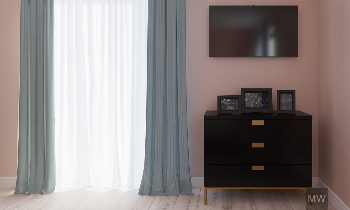 design interior dormitor cu pereti roz, randare 3d, most wanted design, design casa, cluj design interior dormitor cu pereti roz, randare 3d, most wanted design, design casa, cluj
