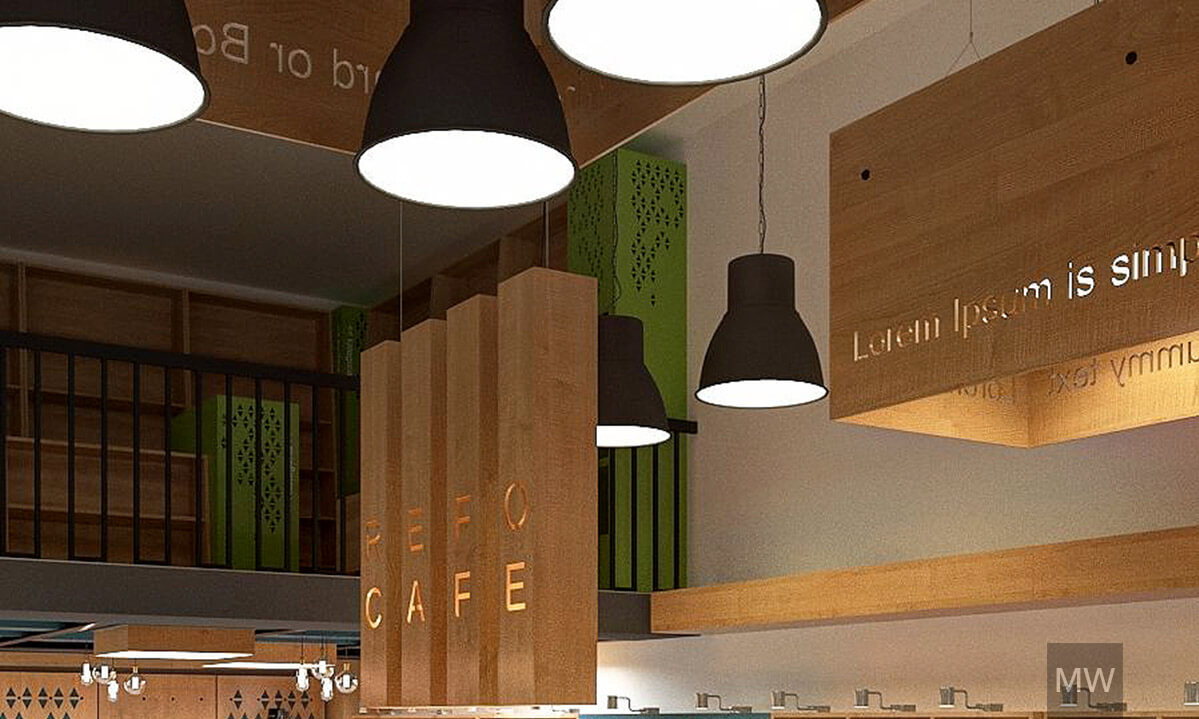refo cafe design interior_mostwanted_showcase_06 elemente suspendate combinate cu corpuri de iluminat de la IKEA