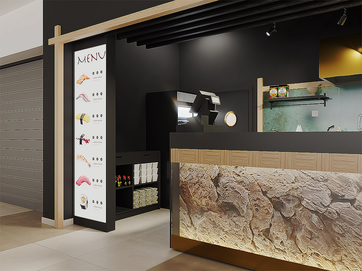 proiect design interior sushi bar_kintaro oradea_lotus_randare 3d proiect design interior sushi bar_kintaro oradea_lotus_randare 3d