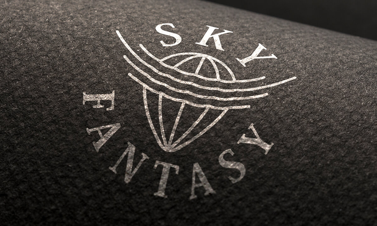 Sky Fantasy Logo On Dark Background Sky Fantasy Logo On Dark Background