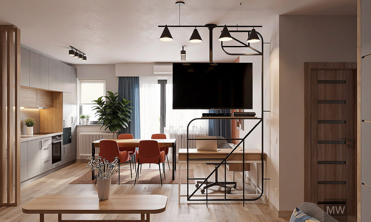 01-apartament rbnb cluj, randare 3d, design interior, most wanted, structura metalica custom apartament rbnb cluj, randare 3d, design interior, most wanted, structura metalica custom