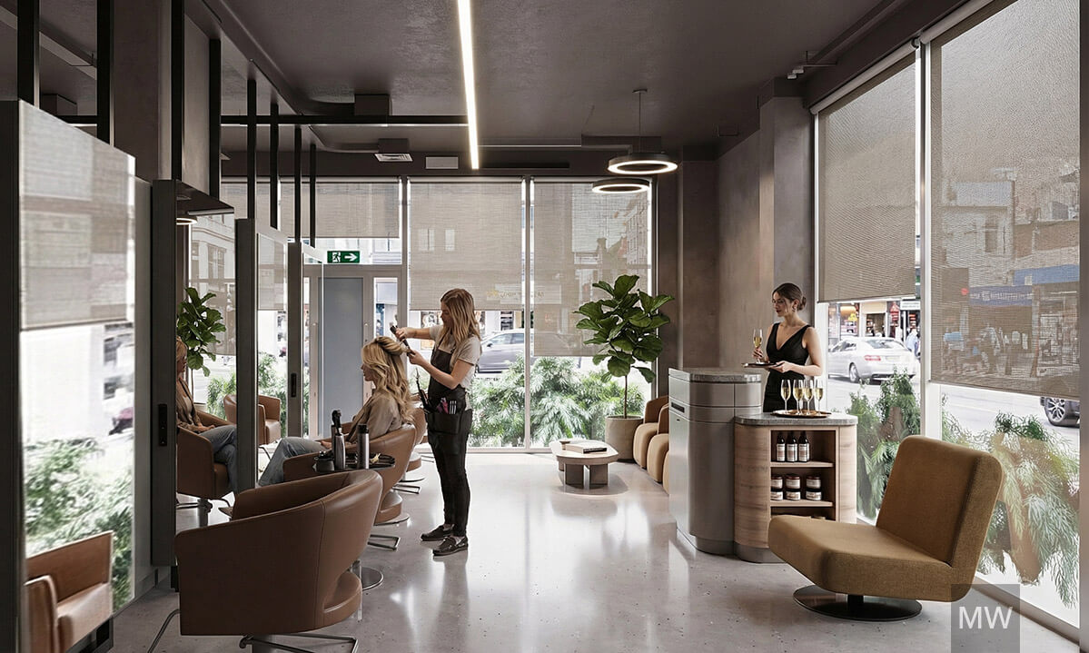 02 design interior most wanted, hair base studio, oradea, zona de coafura si receptie design interior most wanted, hair base studio, oradea, zona de coafura si receptie