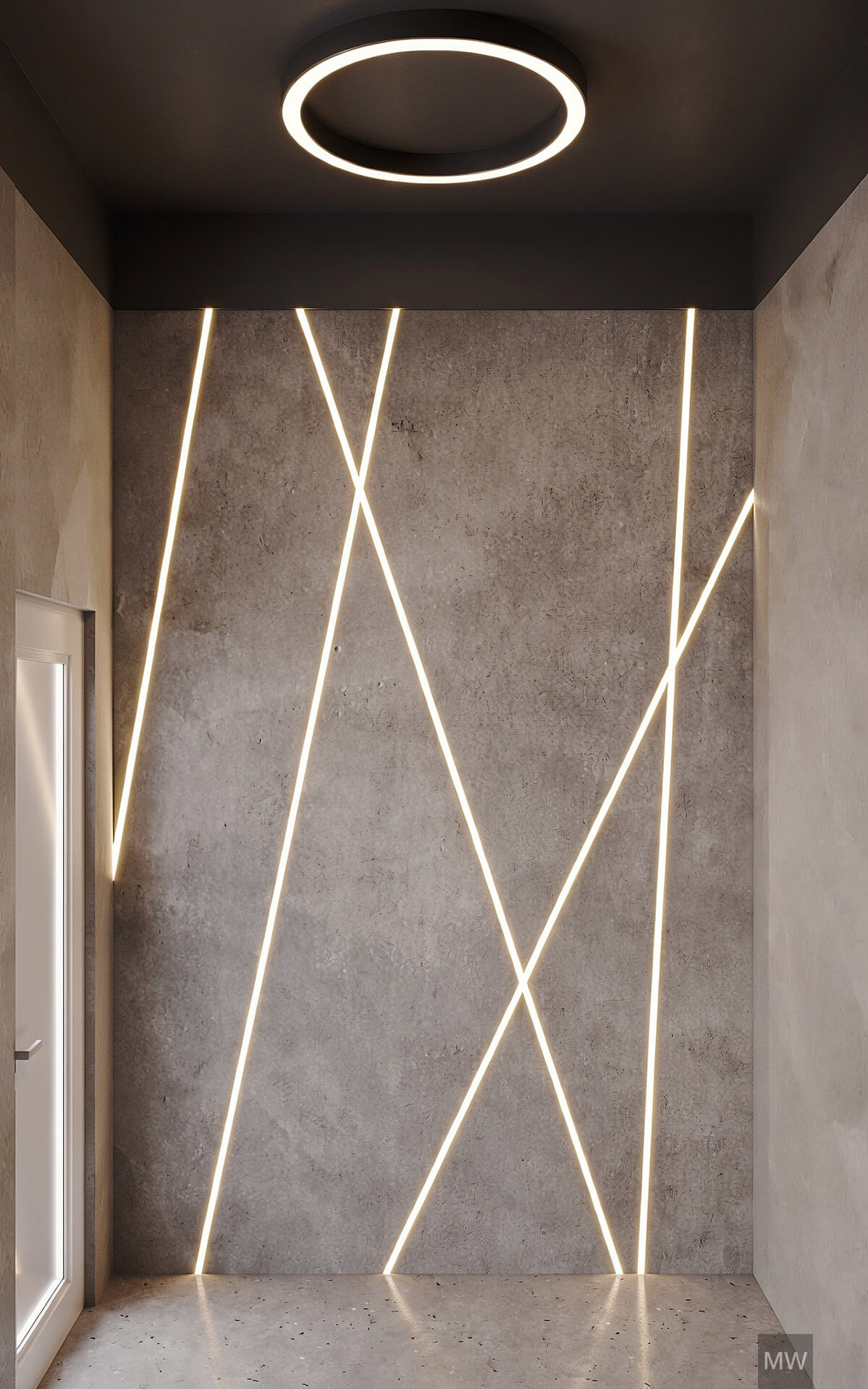 10 perete toaleta hair base studio, design interior salon coafura, benzi led in perete perete toaleta hair base studio, design interior salon coafura, benzi led in perete
